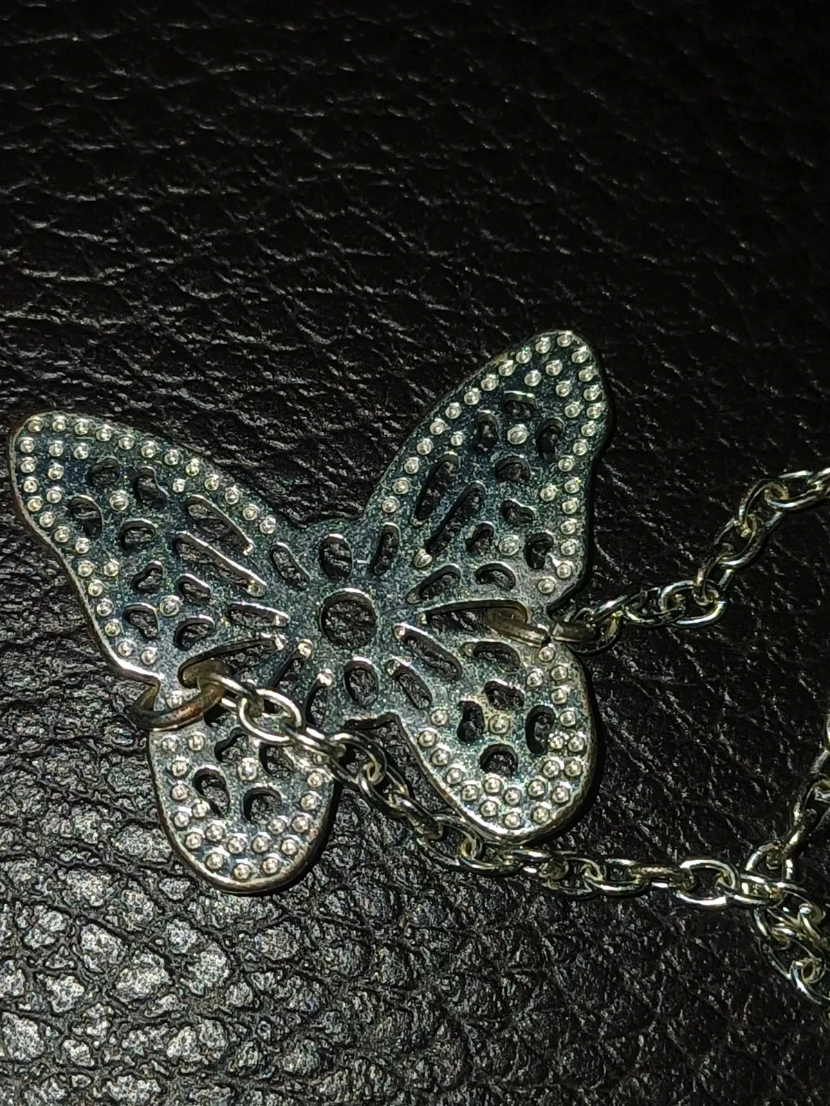 Bracelet papillon argenté